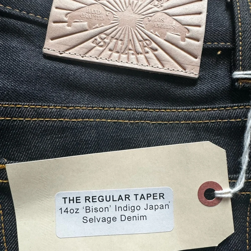 Brave Star regular taper 14oz ‘Bison’ Japan Selevedge Denim - 31x30 hemmed - Picture 3 of 4